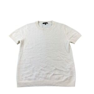 Quince Cream Pure Cashmere Women's S/S T Shirt Size Small